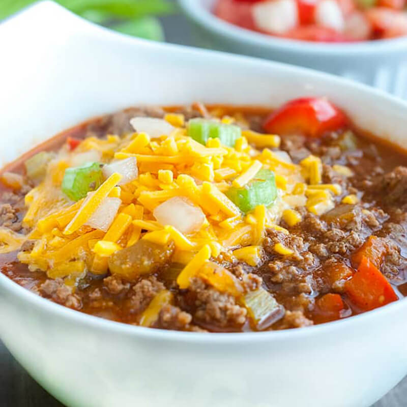 Low Carb Chili - Keto Ground Beef Recipes