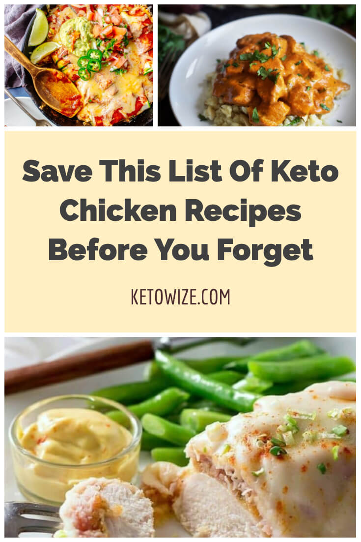 Keto Chicken Recipes Collage For Pinterest