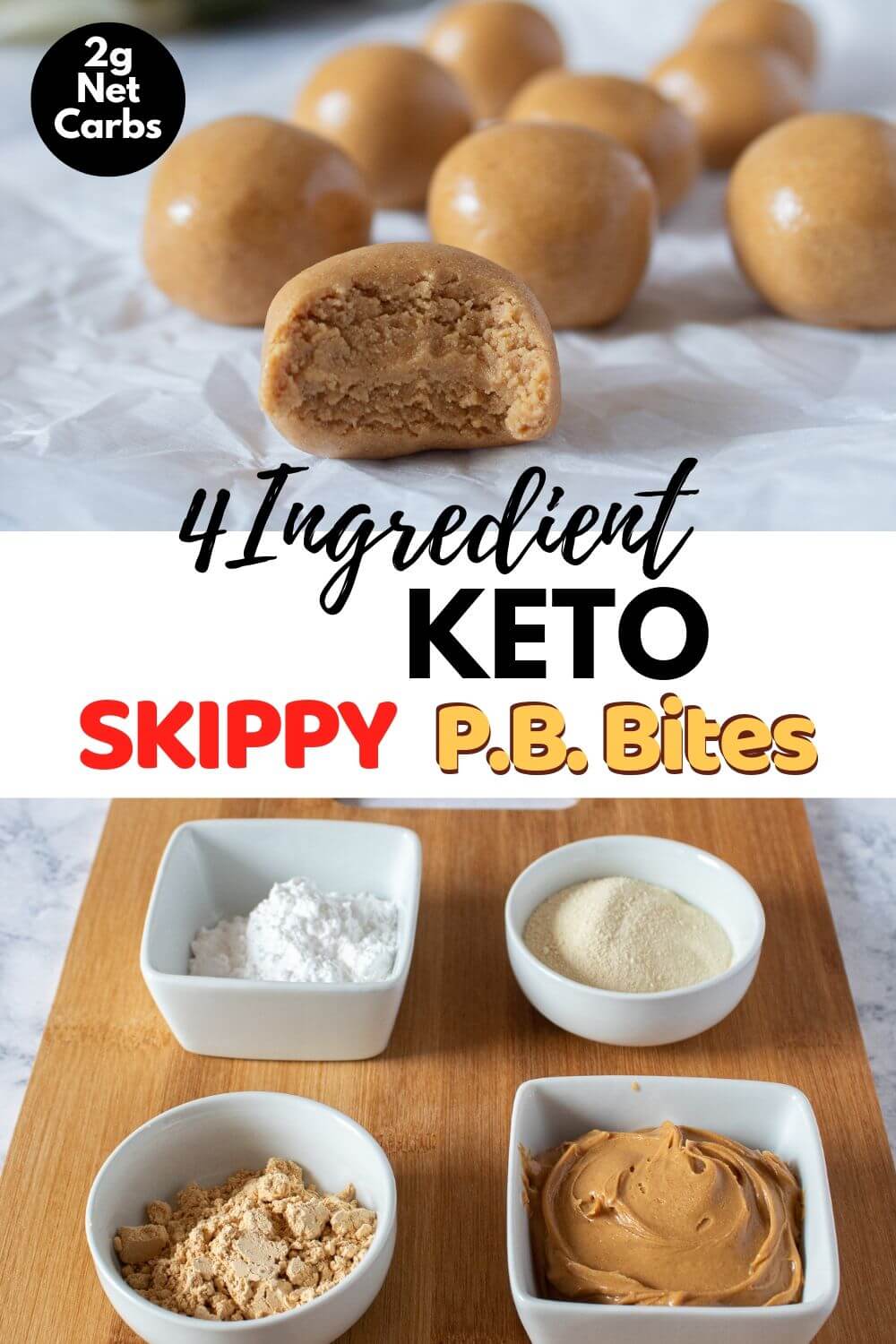 4 Ingredient Keto Skippy PB Bites Recipe